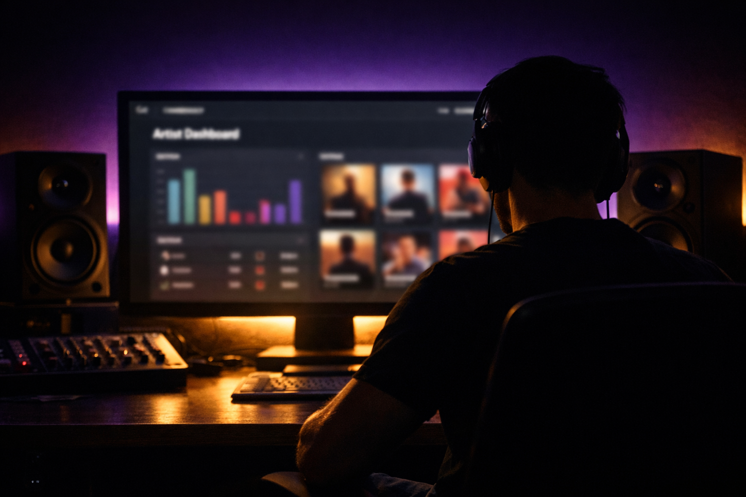 Artist reviewing Spotify for Artists dashboard